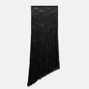 Zara Assymetrical Black Lace skirt